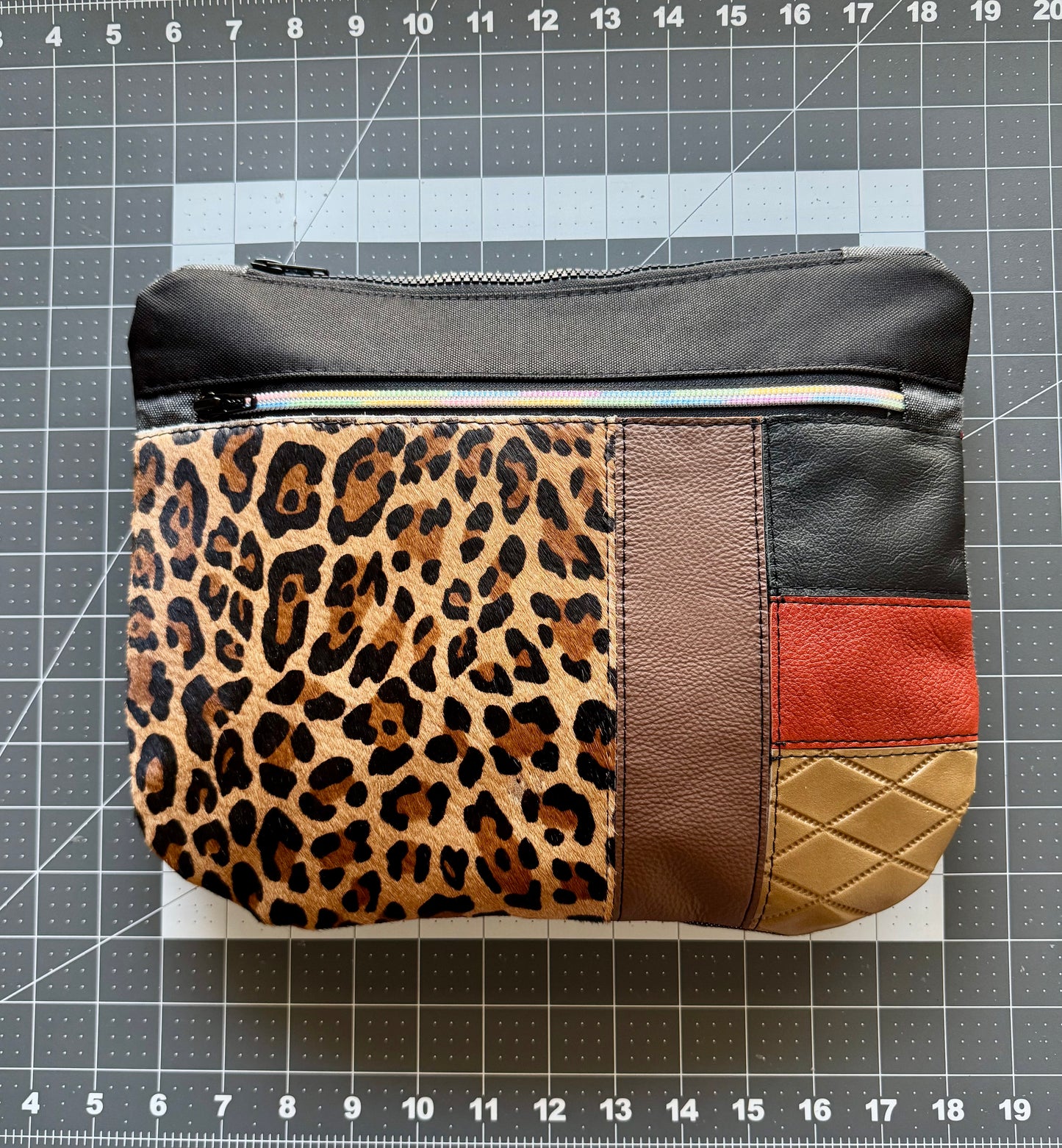 Leopard Print Leather Crossbody