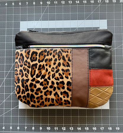 Leopard Print Leather Crossbody